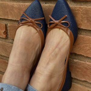 Bico Fino Jeans Caramelo