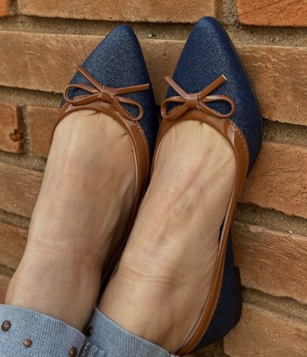 Bico Fino Jeans Caramelo - Imagem 2