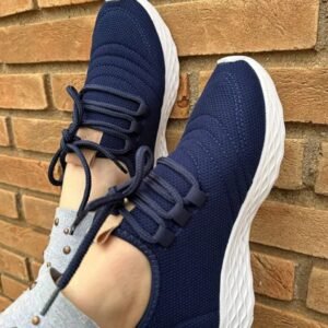 Tênis Run Bordado Azul Marinho