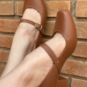 Scarpin Mary Jane Caramelo