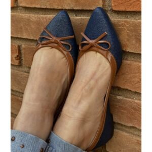 Bico Fino Jeans Caramelo