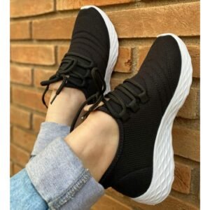 Tênis Run Bordado Preto